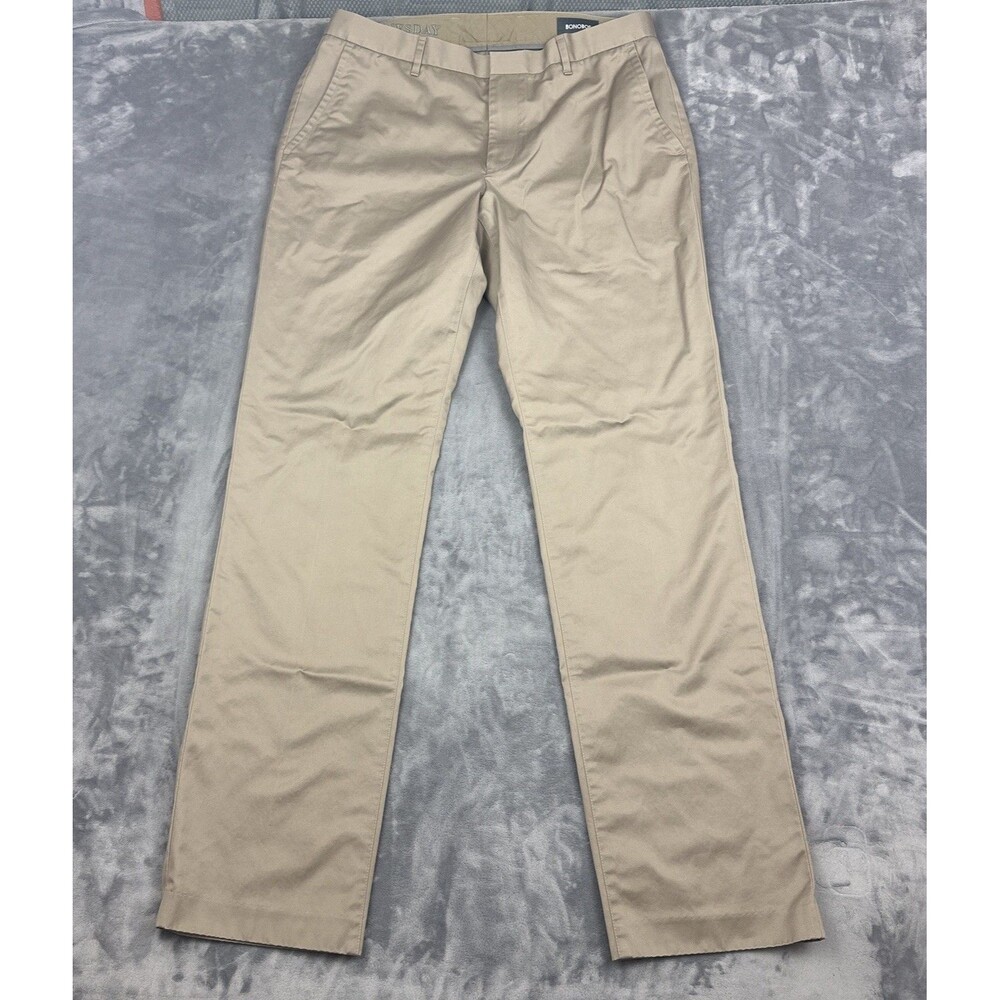 Bonobos Weekday Warrior Wednesday Pants Mens Sz 34x34 Beige Straight Leg Chino